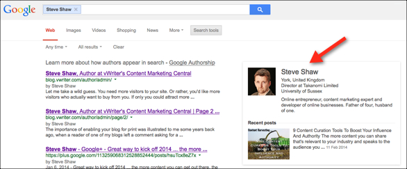 Google Authorship - search engine placement
