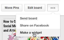 Make a widget ... and embed a pinboard on your website