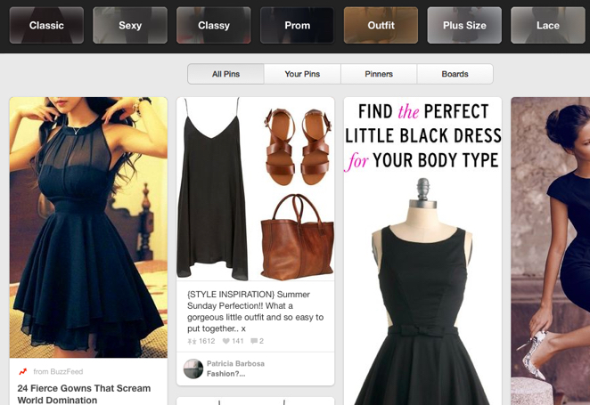 Pinterest users have a shopping mentality