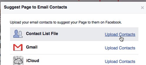 Facebook - contact list