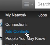 Add contacts on LinkedIn