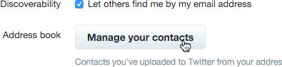 Twitter - manage contacts