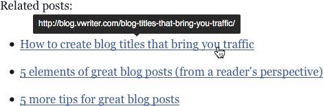 Try adding related posts as links