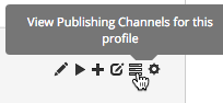 View Publishing Channels for the profile