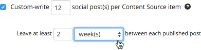 Set multiple social posts to be created