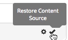 Restore the Content Source