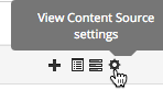 Click to view the Content Source settings