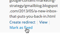 Click Mark as fixed within Yoast