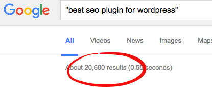 Competition for the keyword on search is low