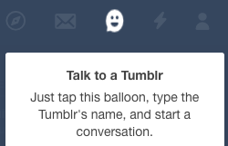 Communicate with other Tumblrs through messaging