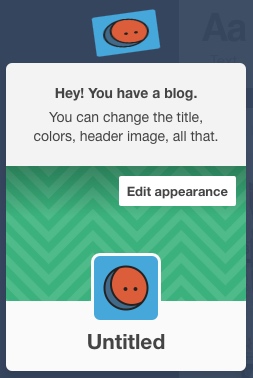 As you get started, Tumblr shows some tips to help you