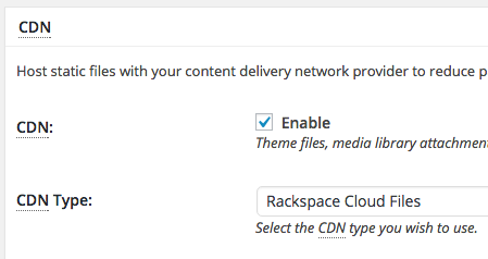 Enable the CDN and select the network you use