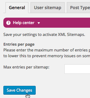Activate Yoast's XML sitemap functionality by clicking to Save Changes