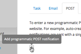 Add a programmatic POST notification