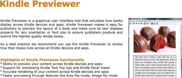Kindle Previewer tool from Amazon
