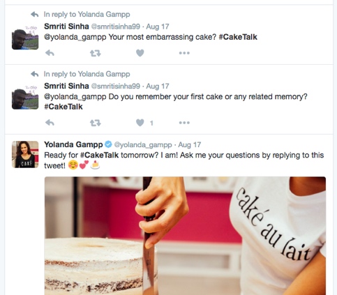 Twitter chats cover all manner of topics - there's even one on cakes